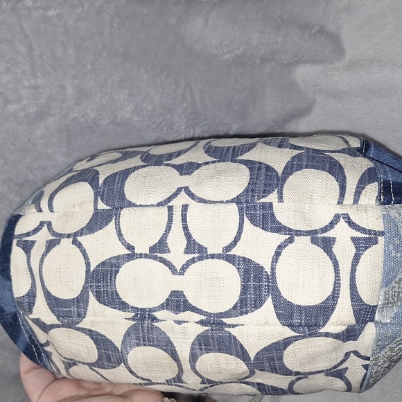 Coach Poppy Denim Patchwork Hobo - Picture 6 of 14